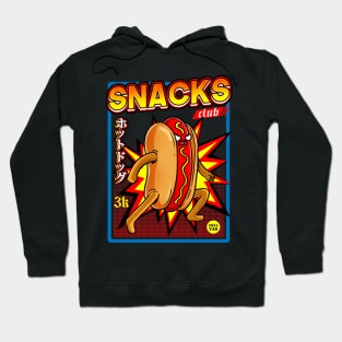 snacks club hotdog Hoodie